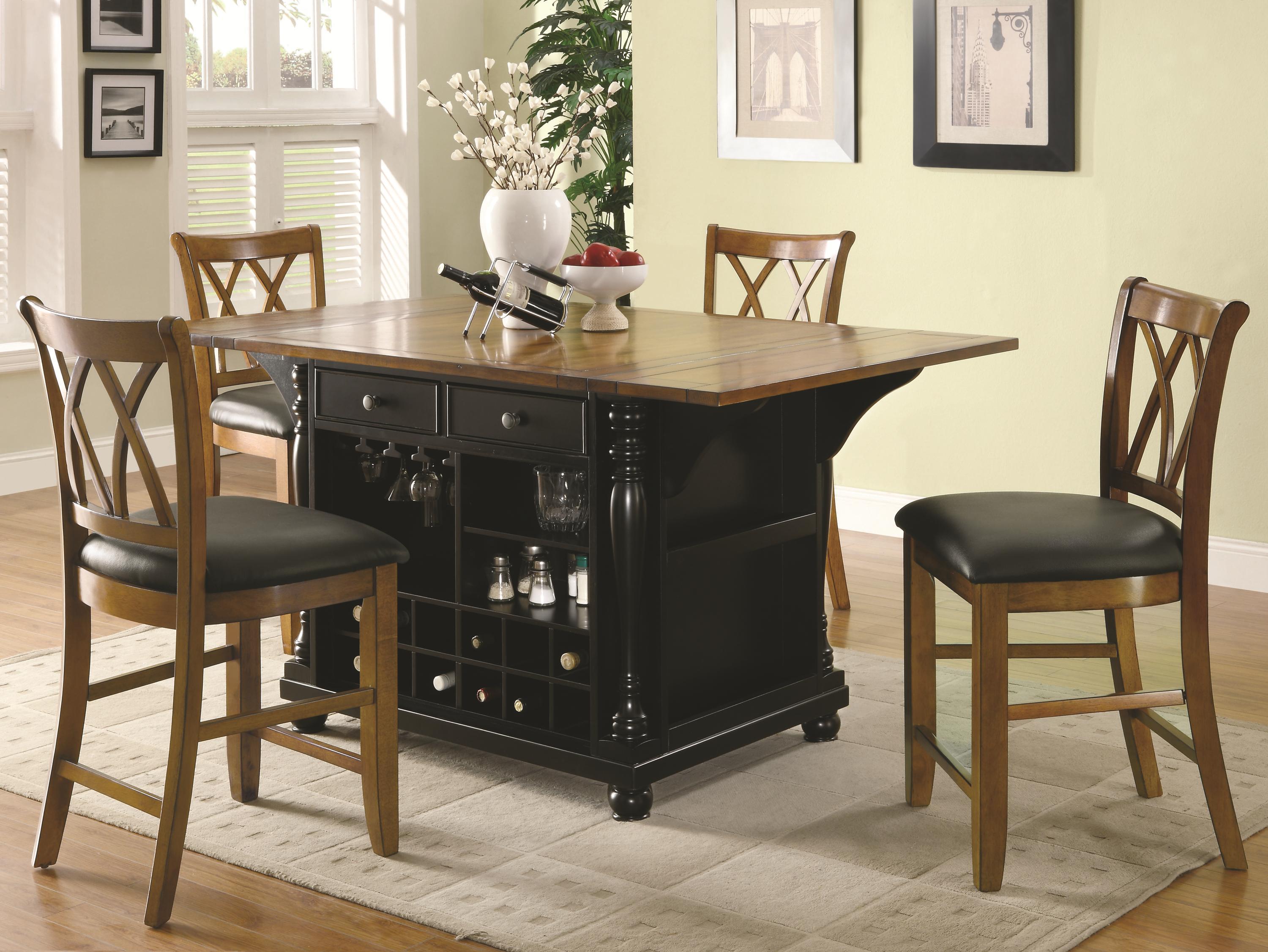 Kitchen island cart with clearance chairs